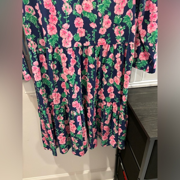 Lilly Pulitzer Geanna Dress in Oyster Bay Navy Devine Size Medium - Picture 7 of 13